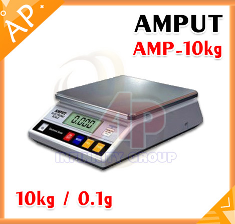 ตาชั่งดิจิตอล เครื่องชั่งดิจิตอล เครื่องชั่งตั้งโต๊ะ Digital Scale 10kg ความละเอียด 0.1g ยี่ห้อ AMPUT รุ่น APTM457A
