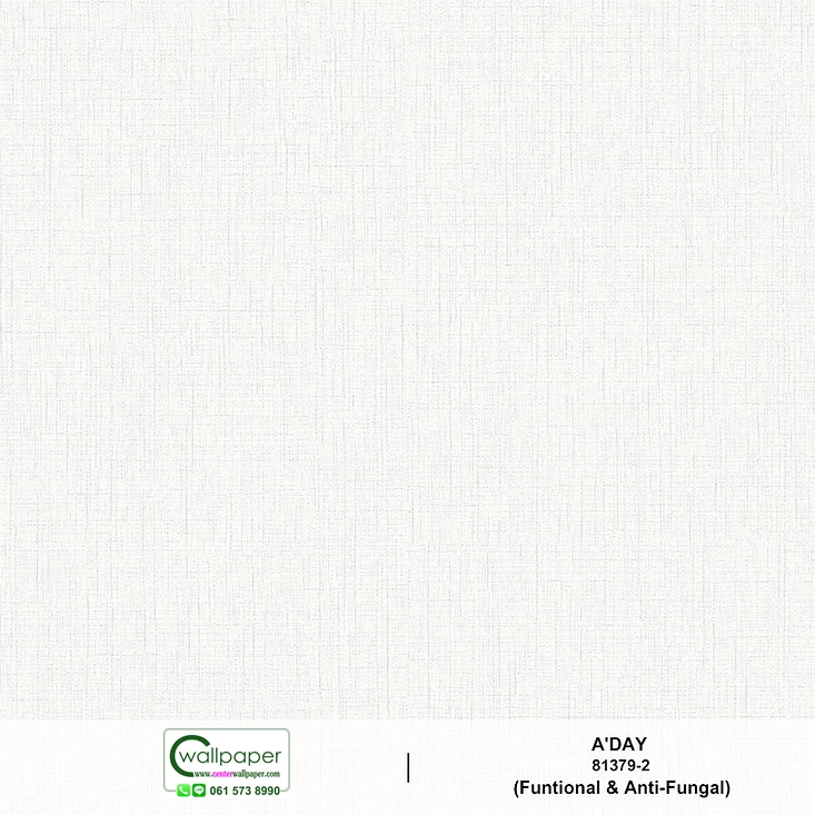 วอลเปเปอร์ สีขาวอมเทา No.81379-2