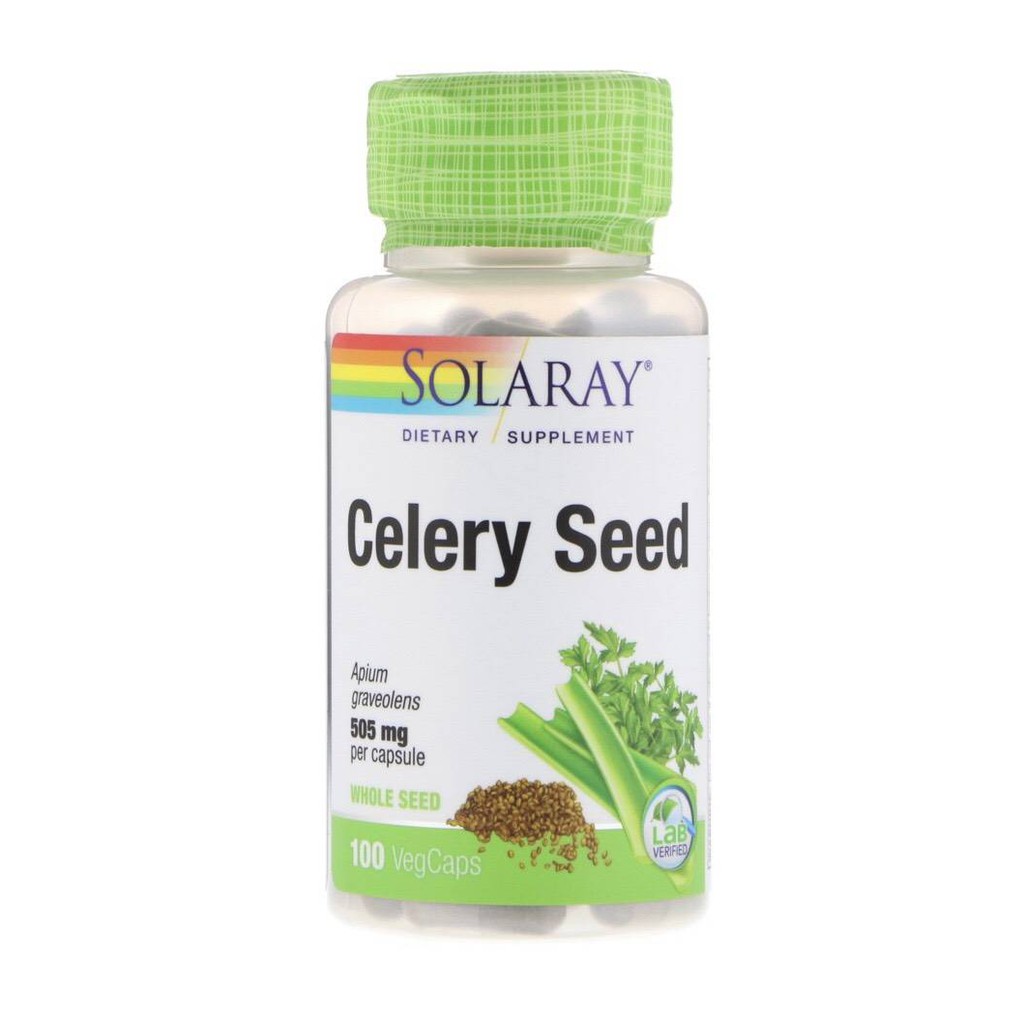 Solaray Celery Seed 505 mg. 100 Veg Caps.