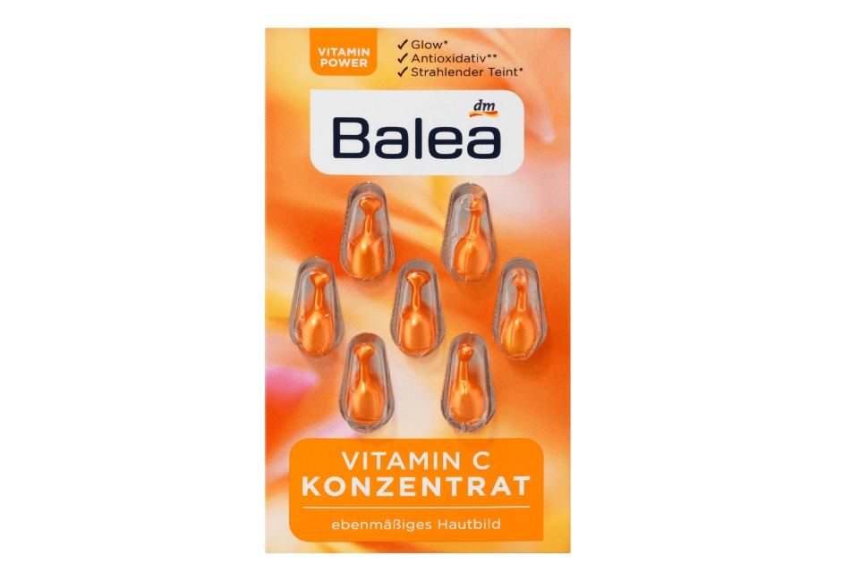 Balea Vitamin C (สีส้ม) 7 Capsules (1แผง/7แคปซูล)