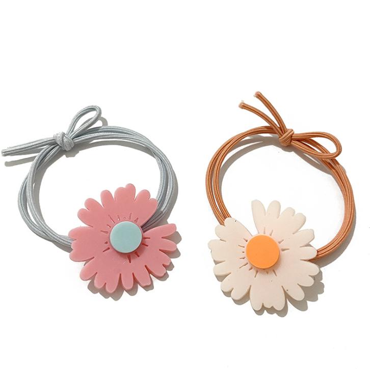 🌈🌼ยางรัดผมดอกเดซี่ยางหลากสี ชิ้นละ 2 บาท( คละสี )✔️พร้อมส่ง Ohwowshop ยางยืด ยางมัดผม ยางยืดรัดผมเกาหลี ยางรัดผม