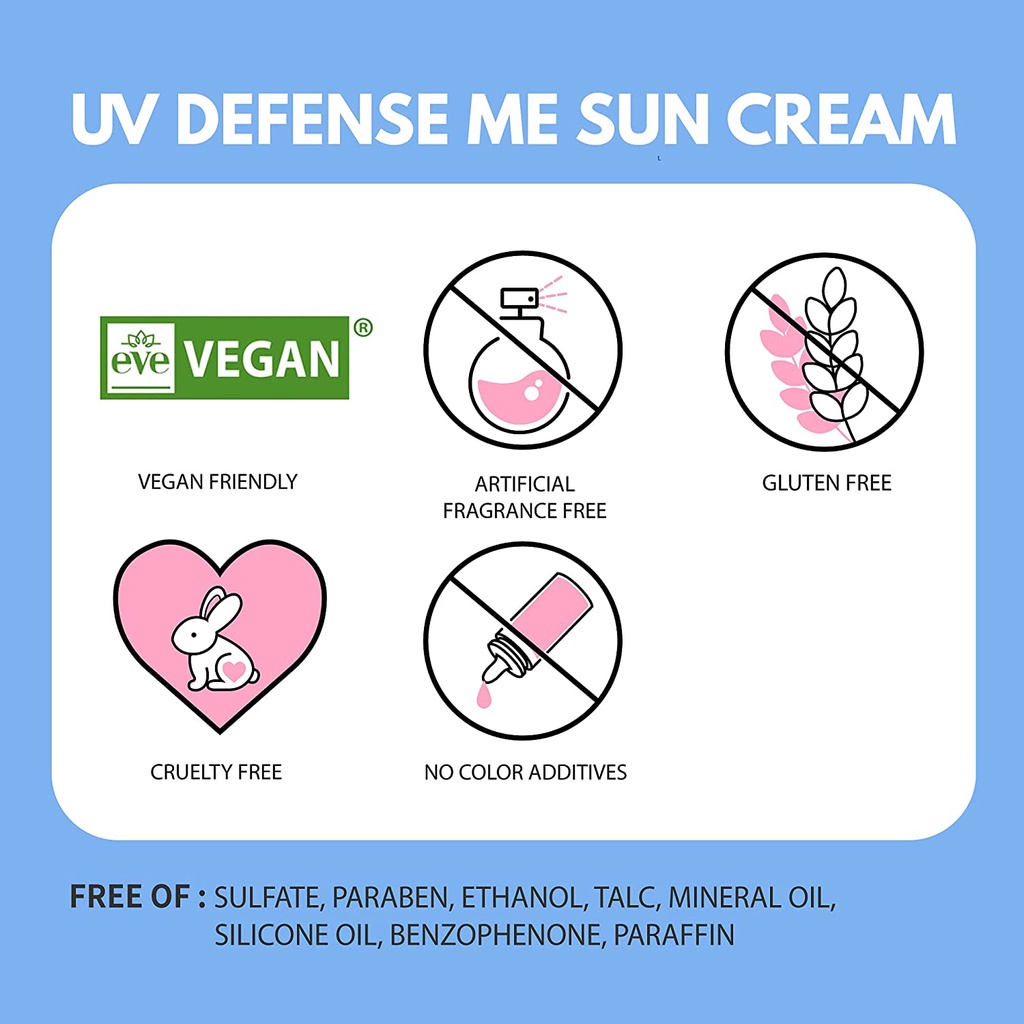MAKEP:REM UV Defense Me Calming Sun Cream SPF50 PA++++ 50 ml.