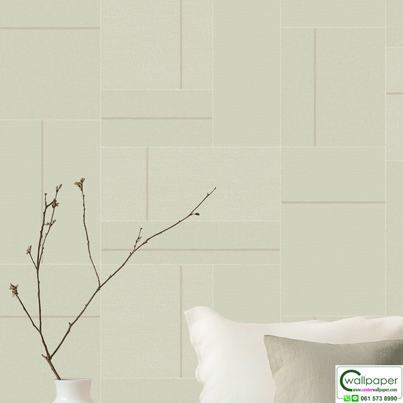 วอลเปเปอร์โมเดิร์น สีเขียวอมเทา No.70511-5