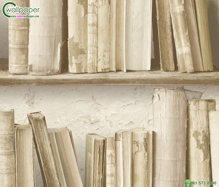 วอลเปเปอร์ติดผนังลายชั้นหนังสือ