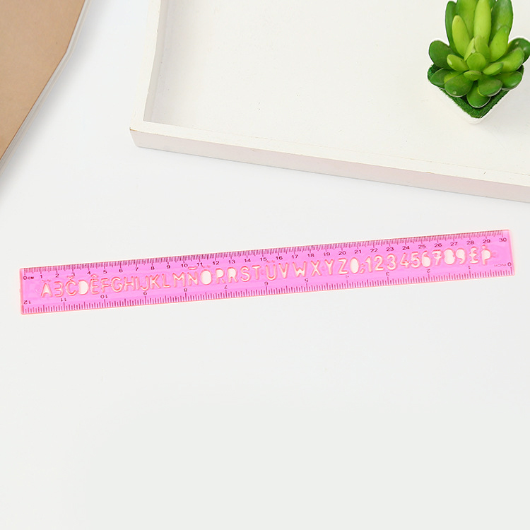 📏🔥ไม้บรรทัดสี 30cm🔥ฉลุ อักษรอังกฤษABC📌คละสี ✔️พร้อมส่งในไทย เครื่องเขียน เสริมทักษะ
