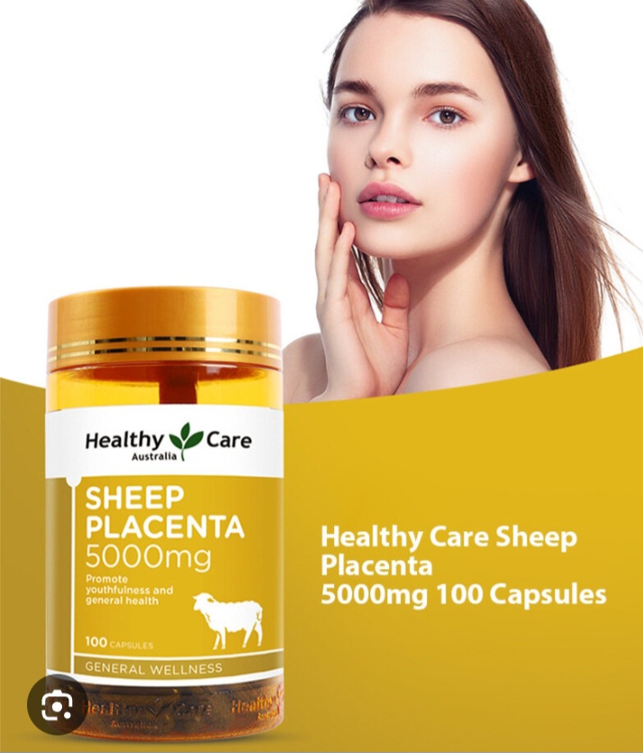 Healthy Care Sheep Placenta 5000 mg. 100 Capsules