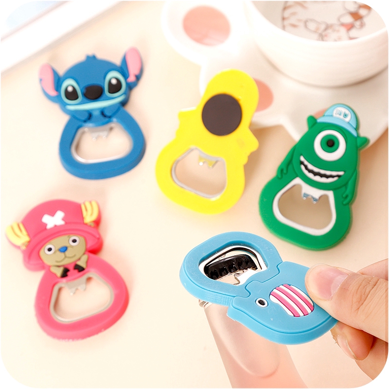 ⭐ที่เปิดฝาขวด⭐แม่เหล็กลายการ์ตูนหลากสี 🎲(สุ่มลาย) ชิ้นละ 5 บาท ✅พร้อมส่ง Ohwowshop แม่เหล็ก เปิดขวด เครื่องครัว