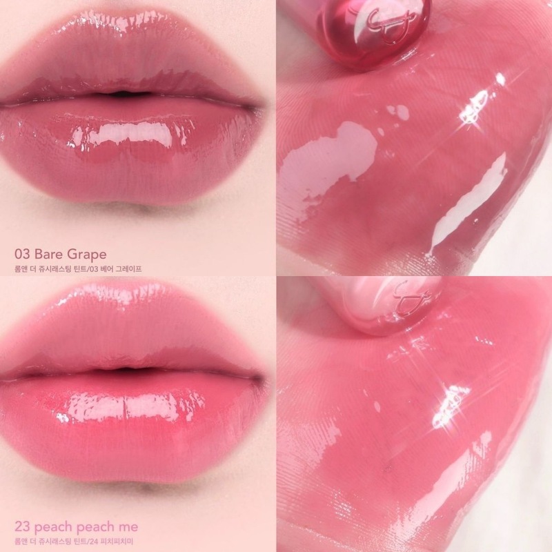 Rom&nd The Juicy Lasting Tint Set + Mini Glasting Color Gloss #03 Bare Grape + #10 Grape Sparkle