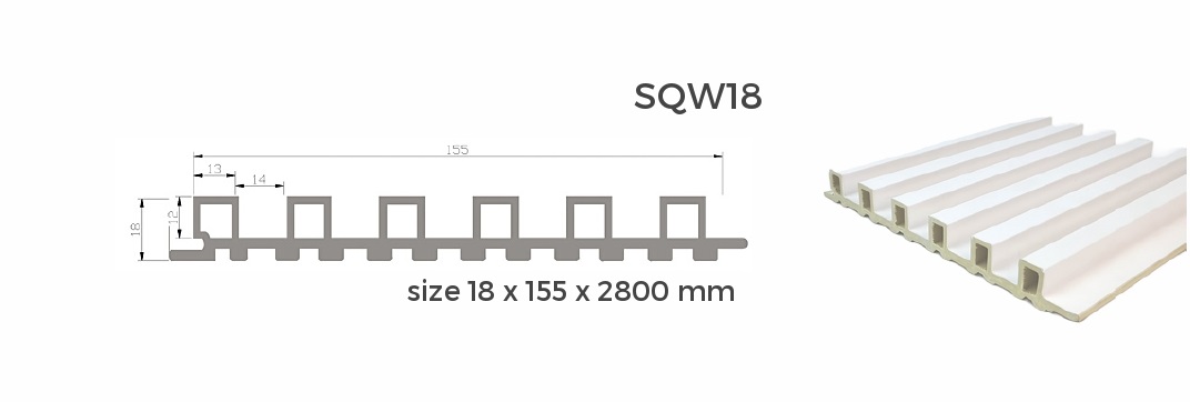 ไม้ระแนง WPC SQW18