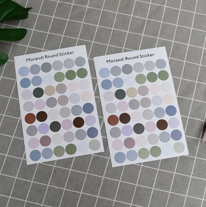 สติ๊กเกอร์เฉดสีวงกลม ตกแต่งไดอารี่ 16*24 / 21*15cm 2 บาท/ชิ้น ✔️พร้อมส่ง (🧩เลือกลาย) Ohwowshop (Z8)