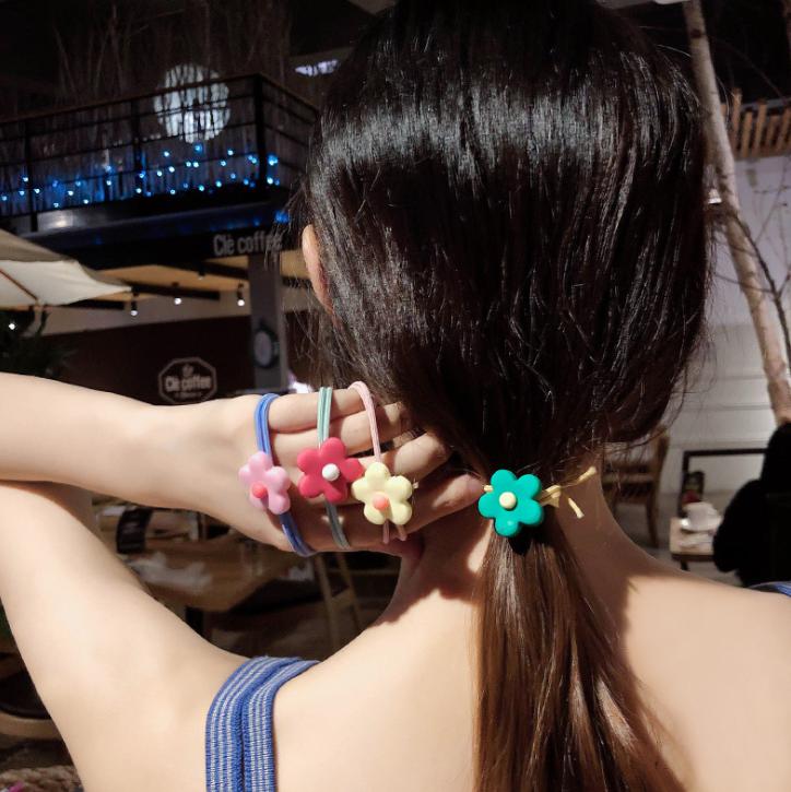 🔥 ยางรัดผมดอกบ๊วย ชิ้นละ 2 บาท ✔️พร้อมส่ง Ohwowshop หนังยางรัดผมเกาหลี ยางรัดผมไสต์เกาหลี