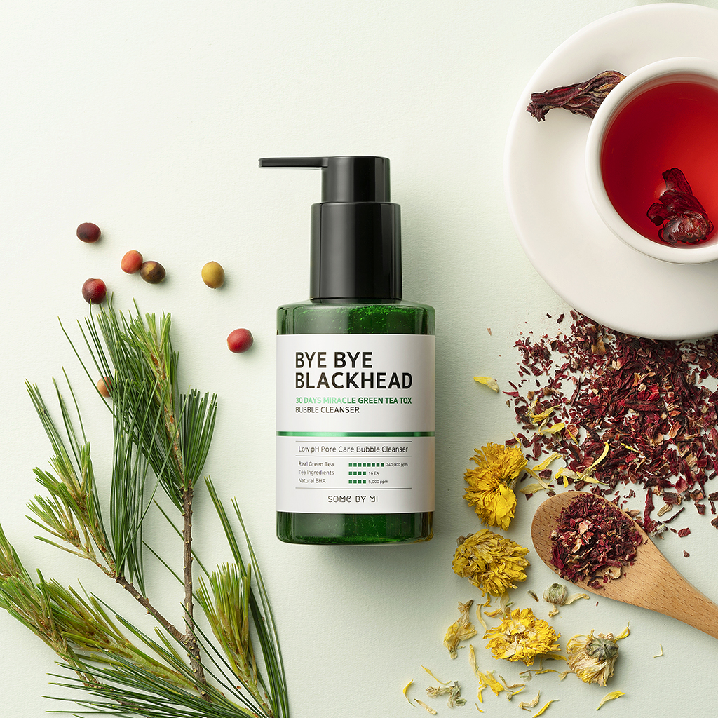 SOME BY MI Bye Bye Blackhead 30 Days Miracle Green Tea Tox Bubble Cleanser 120 ml.