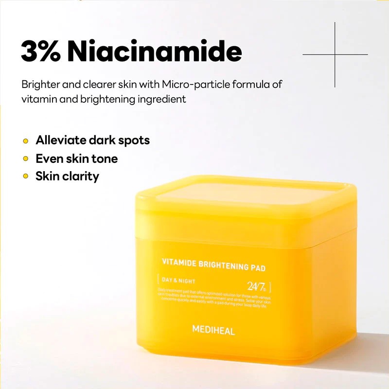 Mediheal Vitamide Brightening Pad 170 ml. 100 แผ่น