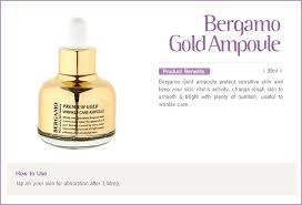 Bergamo The Luxury Skin Science Premium Gold Wrinkle Care Ampoule 30 ml.