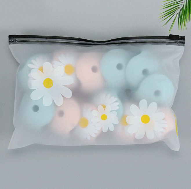 🌼ซองซิปพลาสติกขุ่นลายคาโมมายล์ 26x15cm✔️พร้อมส่งในไทย ซองใส่เครื่องเขียน ซอง เครื่องเขียน กระเป๋า
