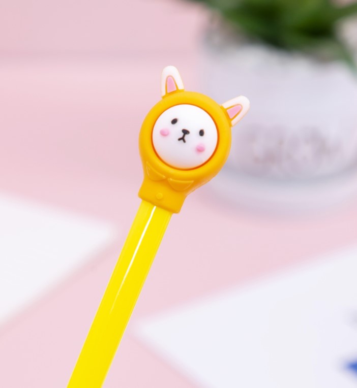 ปากกา 4สหายคลุมฮูด [ เจลน้ำเงิน ] ชิ้นละ 4 บาท Ohwowshop