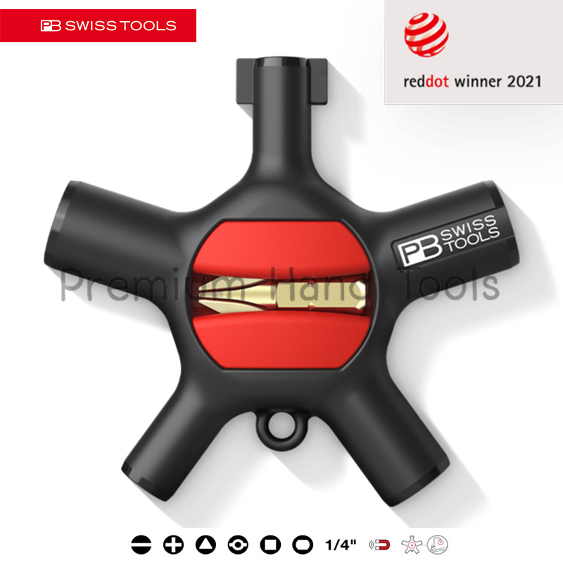 ไขควง PB Swiss Tools รุ่น PB 900.V01 Universal Cabinet Key 9 in 1 *reddot winner 2021*