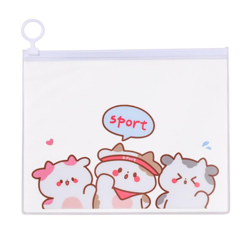 🌈กระเป๋าใส่เครื่องเขียน A5 ลายวัว Pretty Bag ราคา 4 บาท/ชิ้น (เลือกลาย)✔️พร้อมส่ง Ohwowshop ซองใส่เครื่องเขียน ซอง เครื่องเขียน กระเป๋า กระเป๋าดินสอ