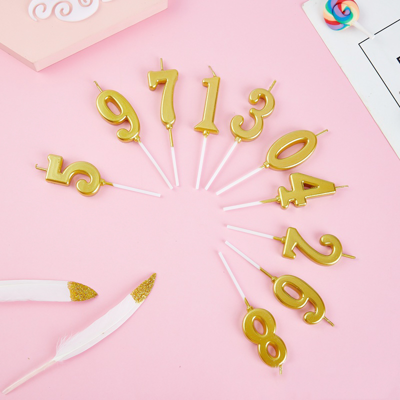 🔥สินค้าขายดี🔥 🎂เทียน Happy birthday สีเคลือบเมทัลลิค แบบตัวเลข 1 ชิ้น ราคาชิ้นละ 4 บาท📌สินค้าเลือกแบบ✔️พร้อมส่ง Ohwowshop เทียนวันเกิด เทียนสี