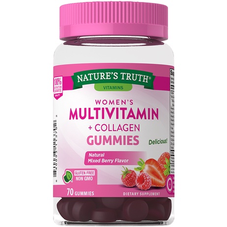 Nature's Truth Vitamins Women's Multivitamin + Collagen Gummies 70 Gummies #Natural Mixed Berry Flavor