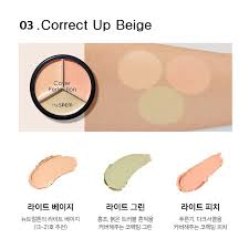 The Saem Cover Perfection Triple Pot Concealer 4.5 g. #03 Correct Up Beige