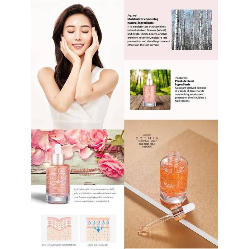 Coreana Orthia Perfect Collagen 24K Rose Gold Essence 50 ml.