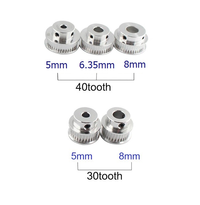 GT2 Timing Pulley 30|40 Teeth 6mm Width