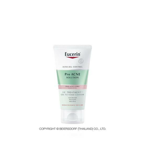 Eucerin Pro Acne Solution 3X Treatment Gel To Foam Cleanser 75 ml.