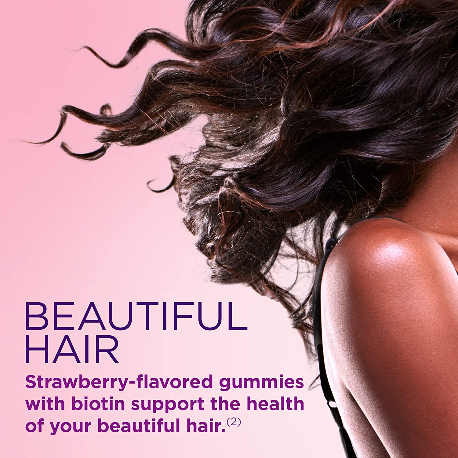 Nature's Bounty Optimal Solutions Hair Skin & Nails Gummies #Strawberry Flavored 80 Gummies