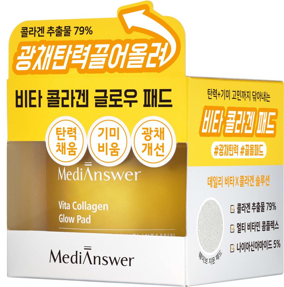 MediAnswer Vita Collagen Glow Pad 80 + 10 Pads 140 ml.