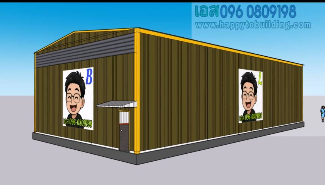 แบบsketchup คลังสินค้า 12x24x6.2