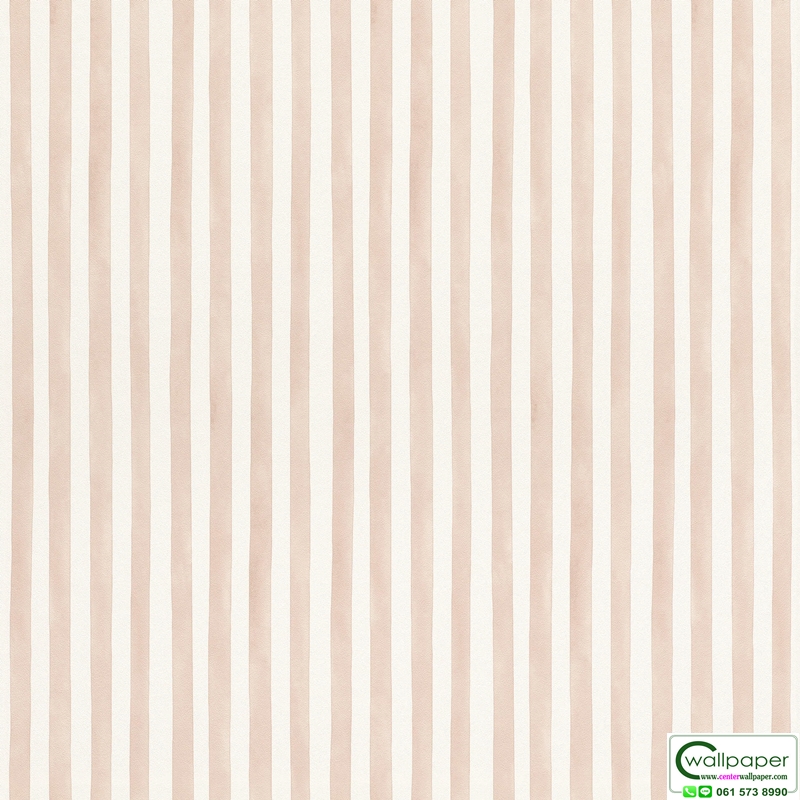 วอลเปเปอร์ลายทาง สีน้ำตาลสลับขาว No.252774