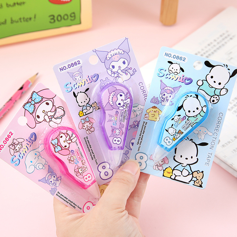 ⭐เทปลบคำผิด⭐การ์ตูน🌈sanrio เบอร์ 8✔️พร้อมส่งในไทย เครื่องเขียน ลบได้ ยางลบ