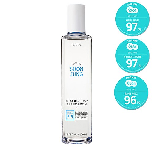 Etude House Soon Jung pH5.5 Relief Toner 200 ml.