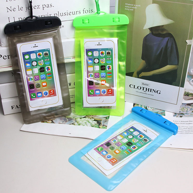 💦ซองกันน้ำ💦🌈ซองโทรศัพท์ ซองมือถือ หลากสี ขอบขุ่น21x11💯ฟรีสายคล้องคอ ทัชสกรีนได้✅พร้อมส่งในไทย กันน้ำ ซอง