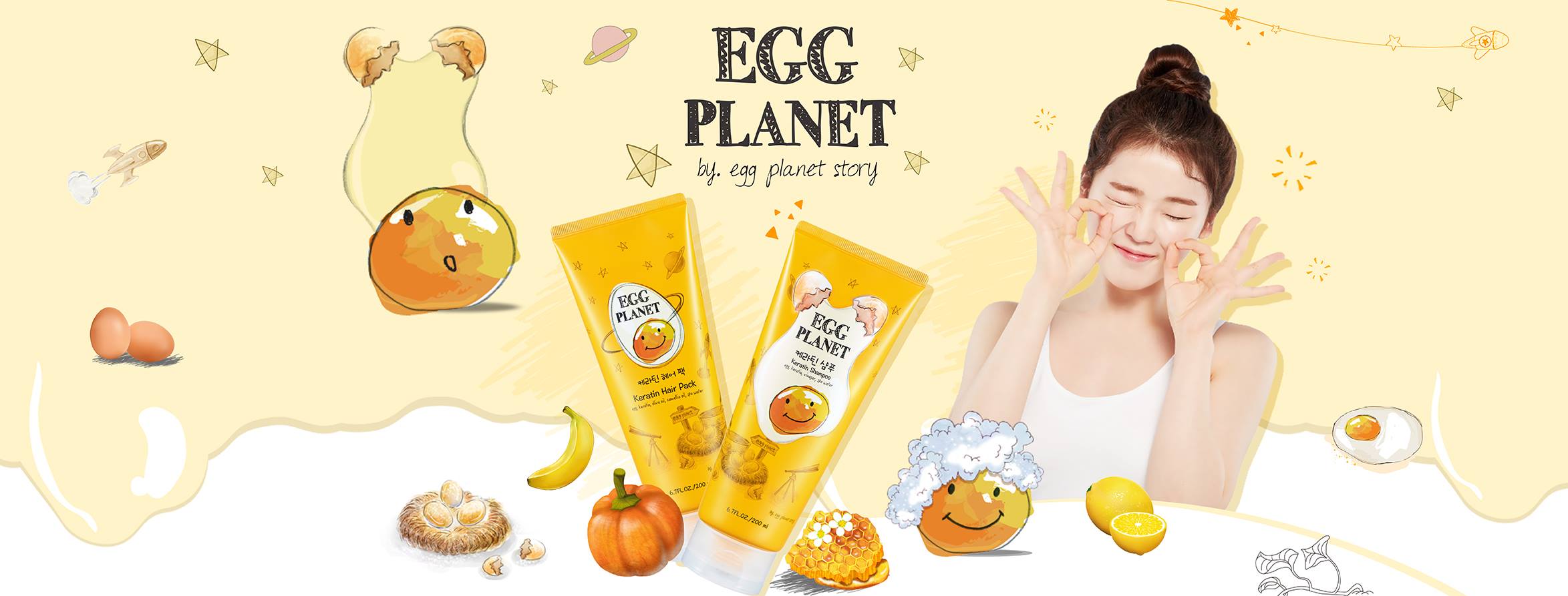 Daeng Gi Meo Ri Egg Planet Keratin Shampoo 200 ml.