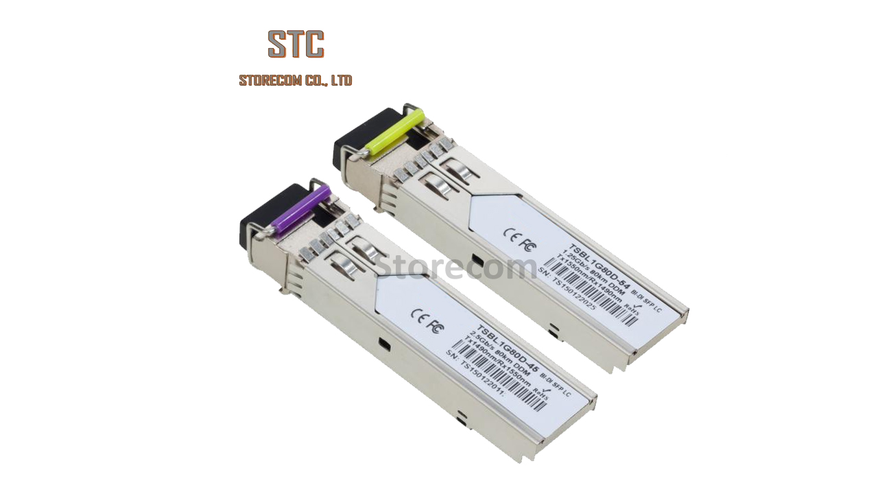 SFP Transceiver BiDi 1.25Gb/s ZX 80km Tx1490/1550nm LC SM (A,B)