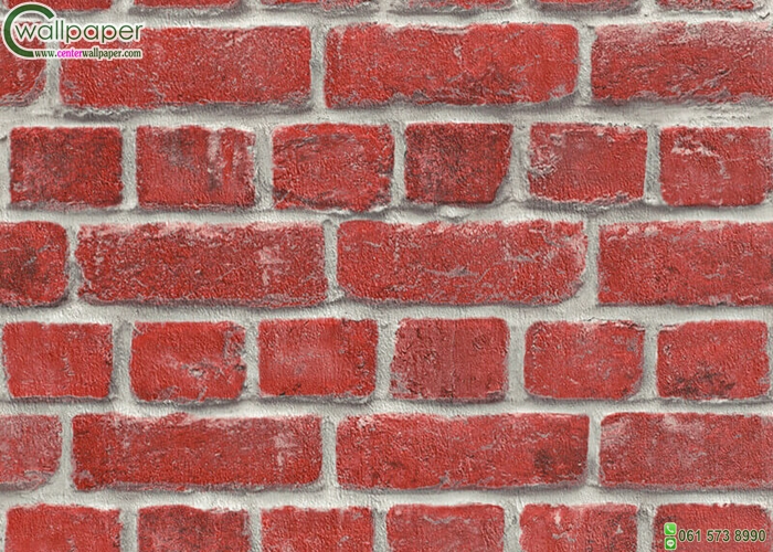 wallpaper ลายอิฐแดงส้ม