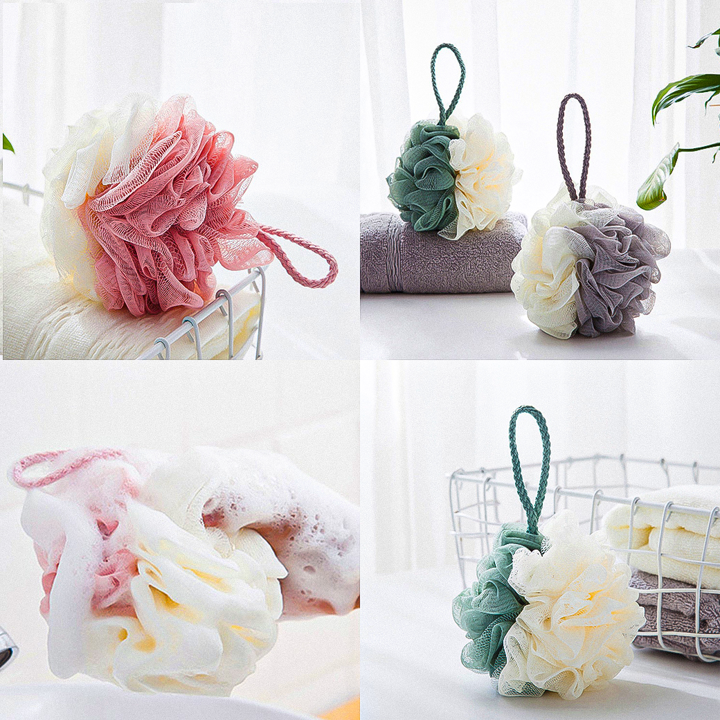 💦🐤ใยขัดตัว ทูโทน 🌈💦ขัดผิวกาย ทำความสะอาดผิวขัดผิว ฟองน้ำสปาอาบน้ำ📌คละสี✔️พร้อมส่งในไทย ใยเก็บฟอง อาบน้ำ