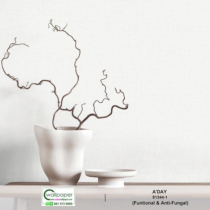 วอลเปเปอร์ลายผ้า สีเทาอ่อน No.81344-1