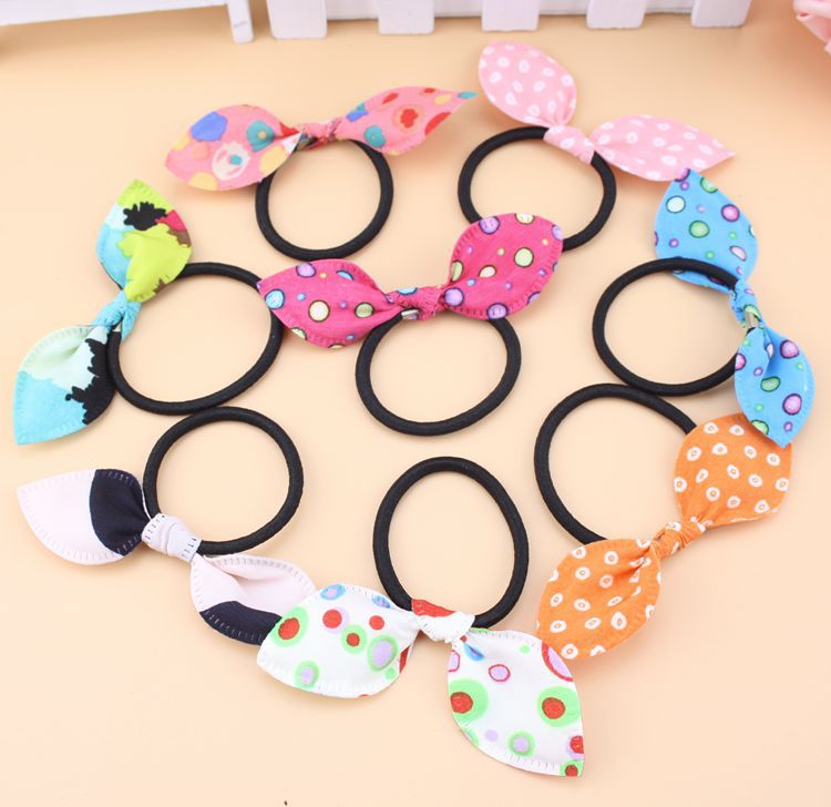 💖ยางยืดรัดผมรูปทรงโบว์หูแหลมลายการ์ตูน ชิ้นละ 1 บาท ✔️พร้อมส่ง (🎲สุ่มคละลาย) Ohwowshop หนังยางรัดผมเกาหลี ยางรัดผมไสต์เกาหลี มัดผม