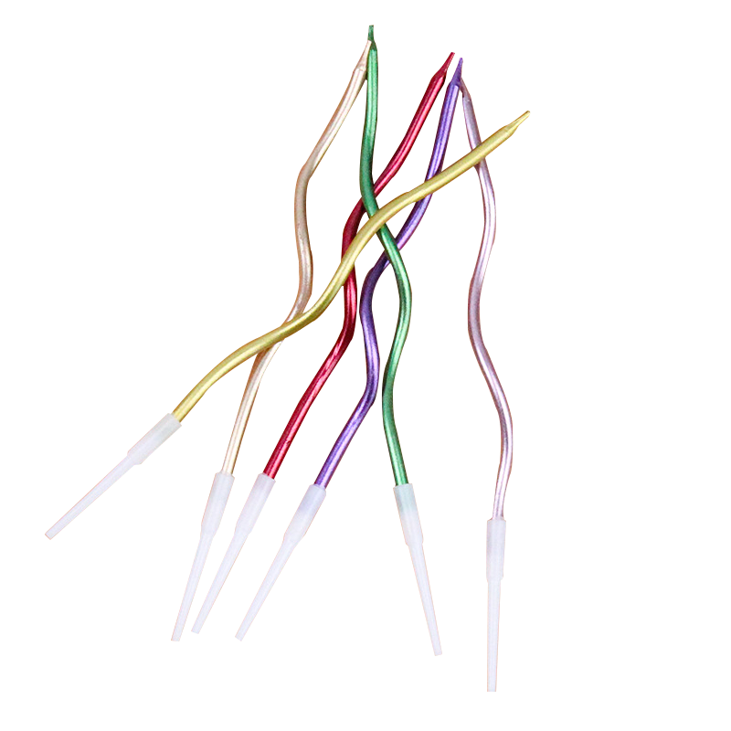 🔥สินค้าขายดี🔥 🎂เทียน Happy birthday เทียนยาว ก้านหยัก แพ็ค 6 ชิ้น ราคาแพ็คละ 6-9 บาท📌สินค้าเลือกสี✔️พร้อมส่ง Ohwowshop เทียนวันเกิด เทียนสี