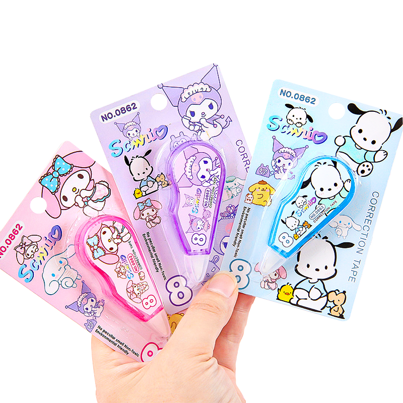 ⭐เทปลบคำผิด⭐การ์ตูน🌈sanrio เบอร์ 8✔️พร้อมส่งในไทย เครื่องเขียน ลบได้ ยางลบ