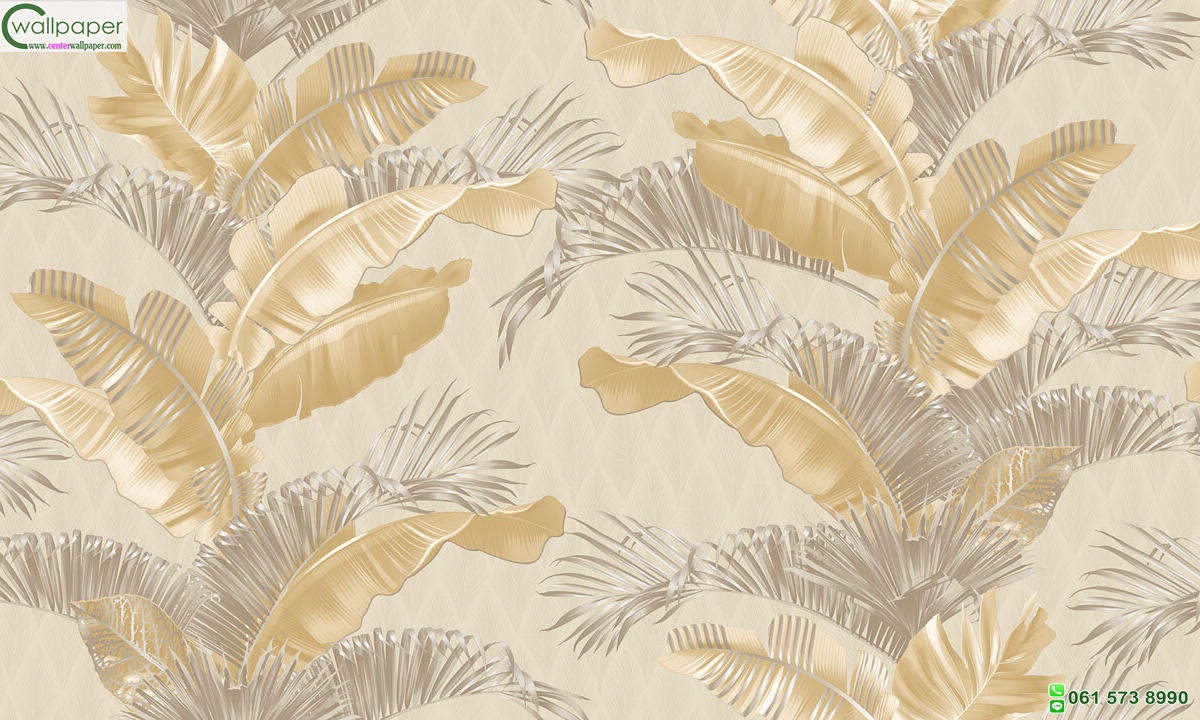 วอลเปเปอร์ติดผนังหน้ากว้าง 1 เมตร ลายใบปาล์ม