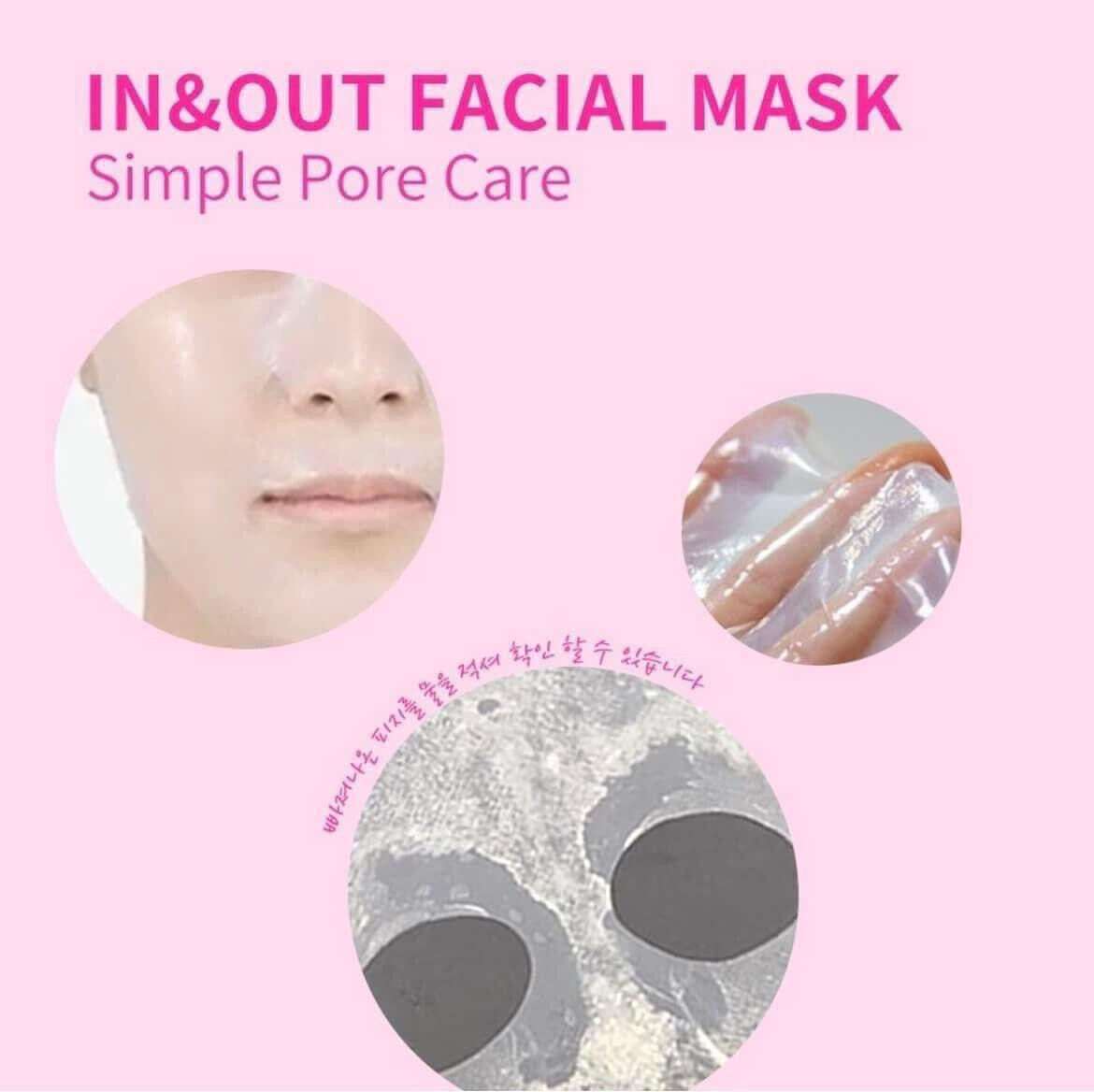 B:VID In & Out Facial Mask 1 กล่อง 5 แผ่น
