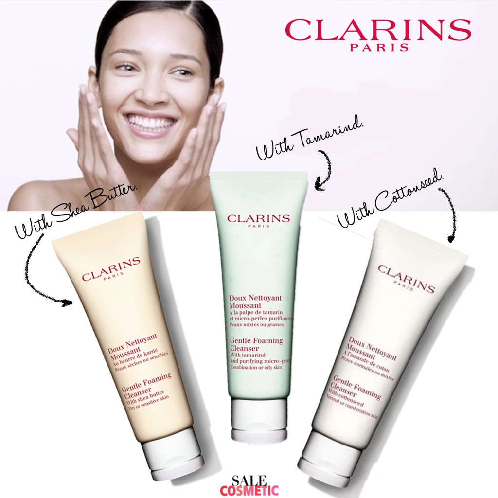 Clarins Gentle Foaming Cleanser with Tamarind for Oily Skin 125 ml.