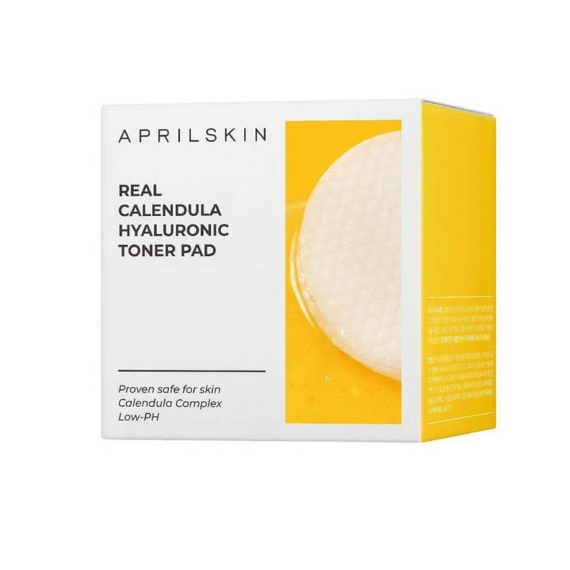 APRILSKIN Real Calendula Hyaluronic Toner Pad 60 Pads