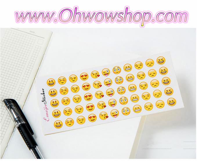 ⭐สติกเกอร์⭐ Sticker Emoji 😀ราคา 2 บาท ต่อแผ่น 📌คละลาย ✅Ohwowshop พร้อมส่งในไทย ตกแต่ง DIY Sticker สติ๊กเกอร์