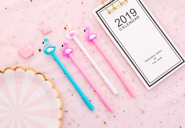 ปากกานกฟลามิงโก้ [ เจลดำ ] ชิ้นละ 4 บาท Ohwowshop