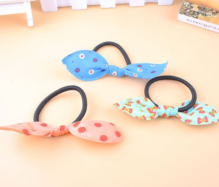 💖ยางยืดรัดผมรูปทรงโบว์หูแหลมลายการ์ตูน ชิ้นละ 1 บาท ✔️พร้อมส่ง (🎲สุ่มคละลาย) Ohwowshop หนังยางรัดผมเกาหลี ยางรัดผมไสต์เกาหลี มัดผม